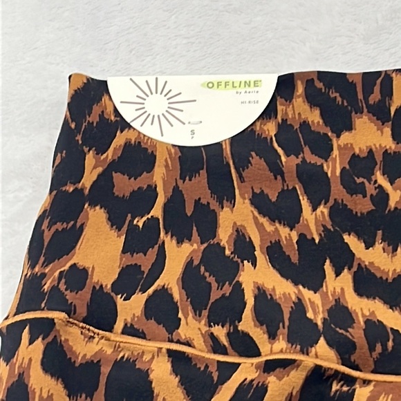 NEW Offline by Aerie S Animal Print Cheetah Tan Brown Real Me 7/8 Legging - Picture 8 of 10
